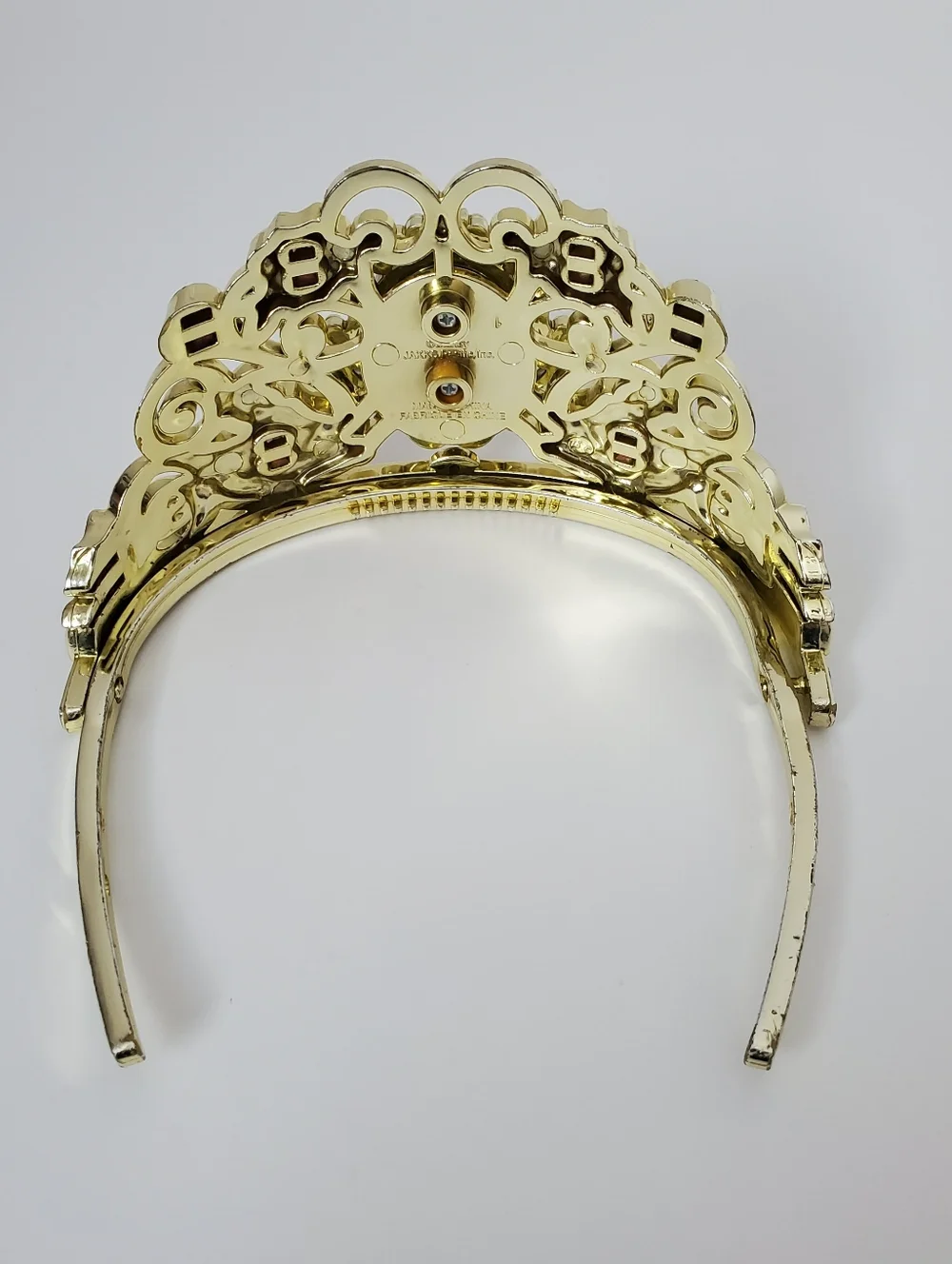 Disney Princess Belle Tiara Gold With Pink Accent Gems